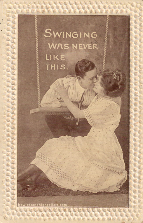 'Swinging was never like this'. Postcard. Private Collection.